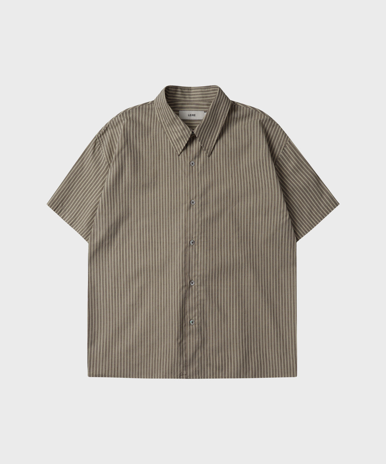 Essential Stripe Short Sleeve Shirt [Beige]