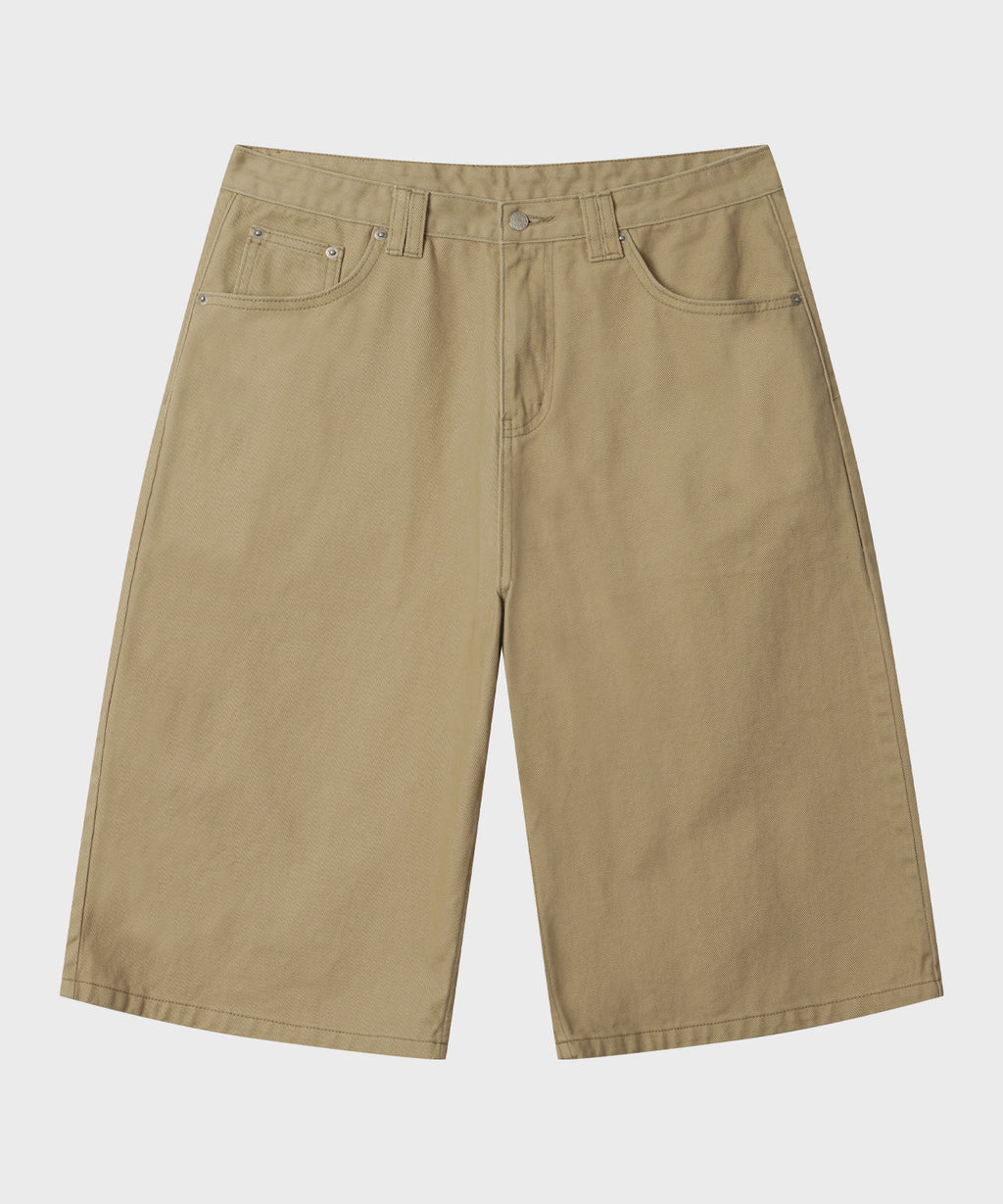 Everyday Bermuda Denim Shorts [Beige]