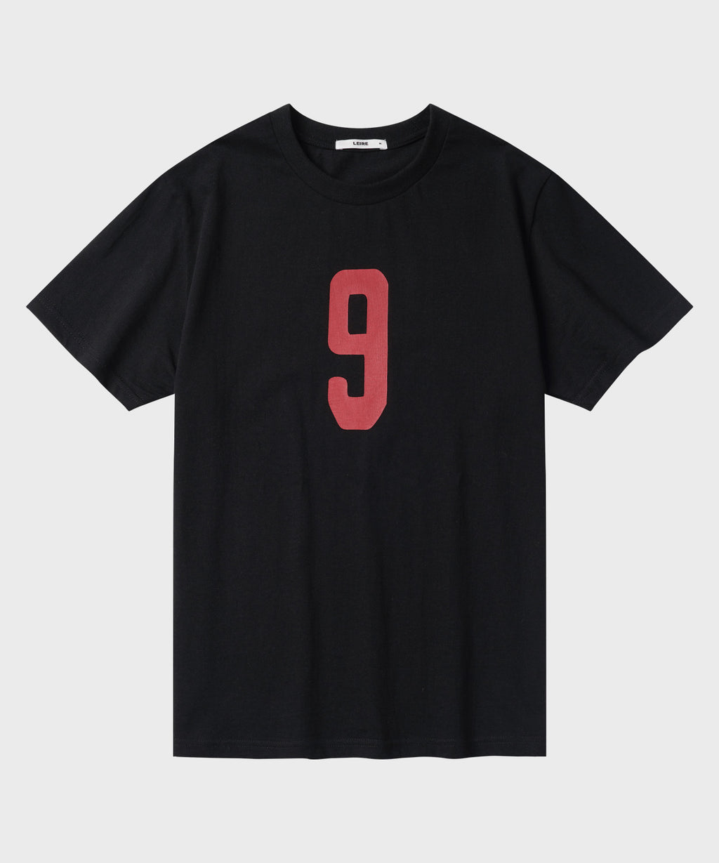 Vintage Number Print T-Shirt [Black]