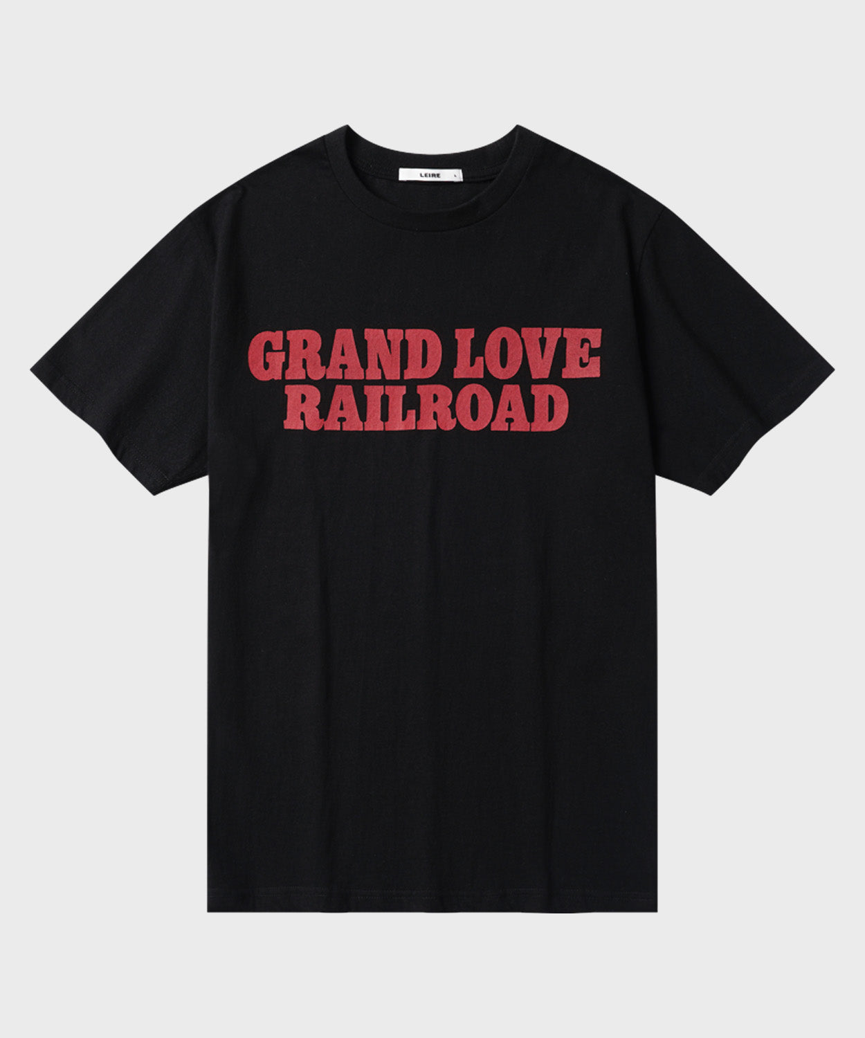 Vintage Lettering Print T-Shirt [Black]