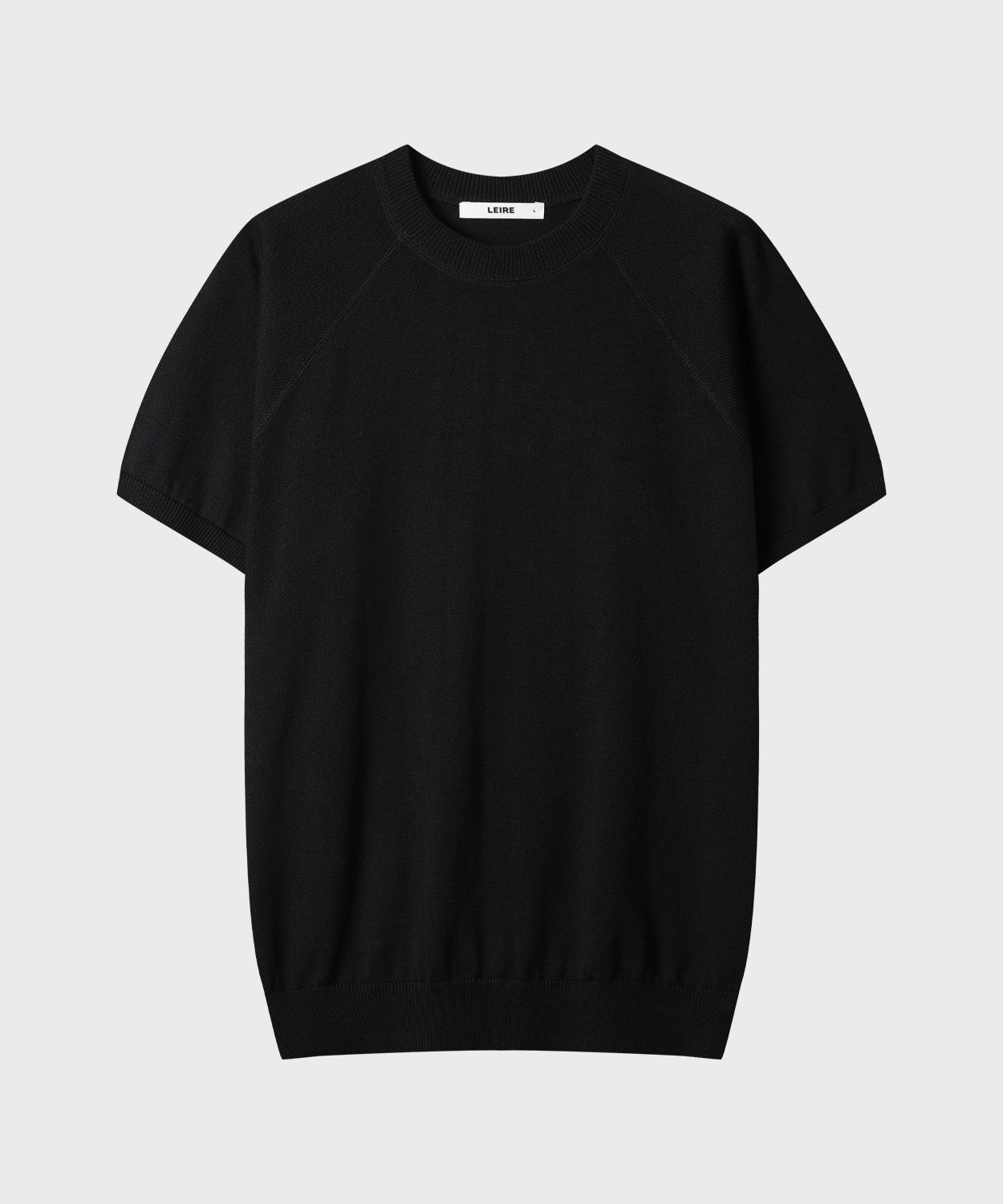Vintage Fit Raglan Short Sleeve Knit [Black]