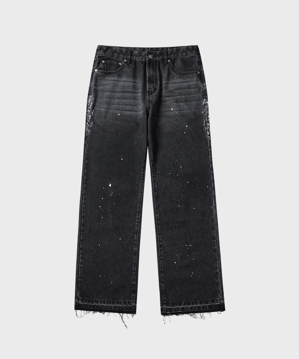 Painted Over Dye Washed Pants [Black]