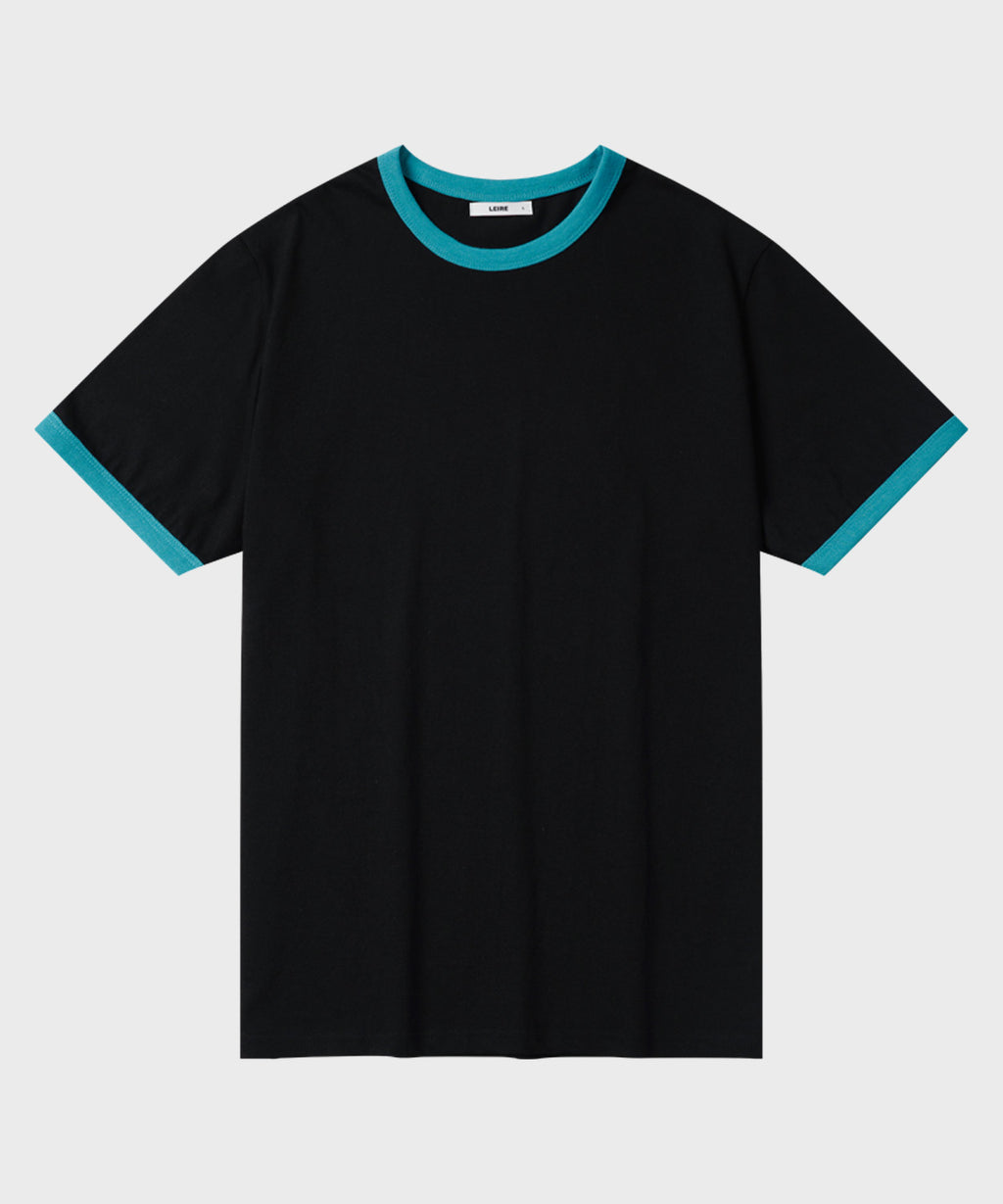 Essential Ringer Color-Block T-Shirt [Black]