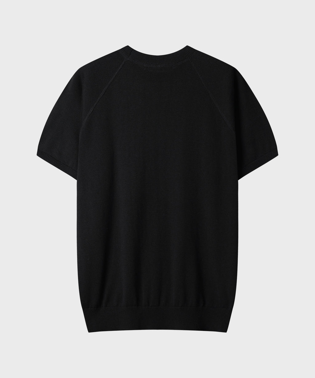 Vintage Fit Raglan Short Sleeve Knit [Black]