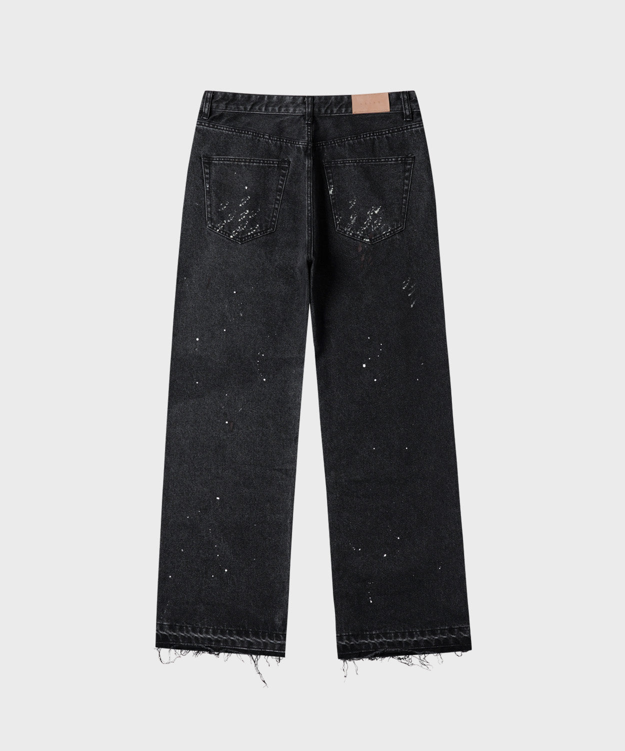 Painted Over Dye Washed Pants [Black]