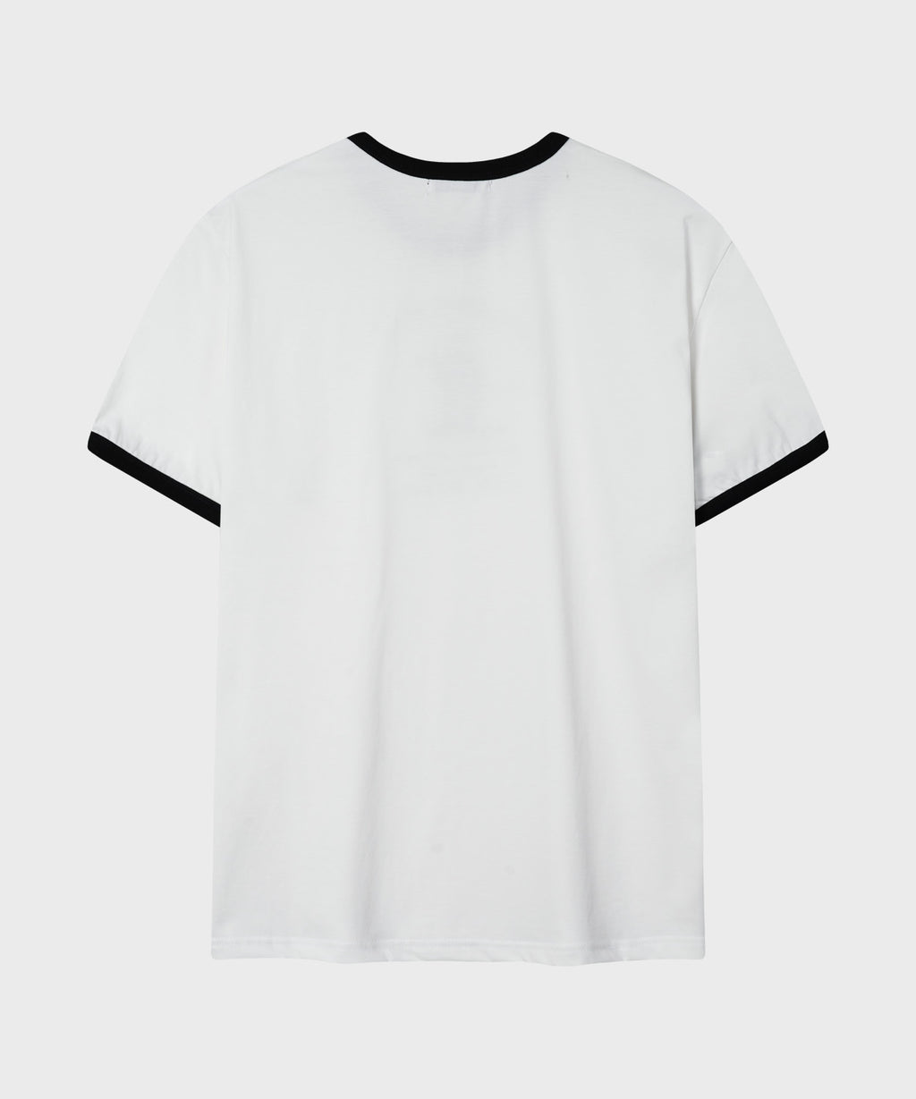 Ringer Point Graphic T-Shirt [Black]