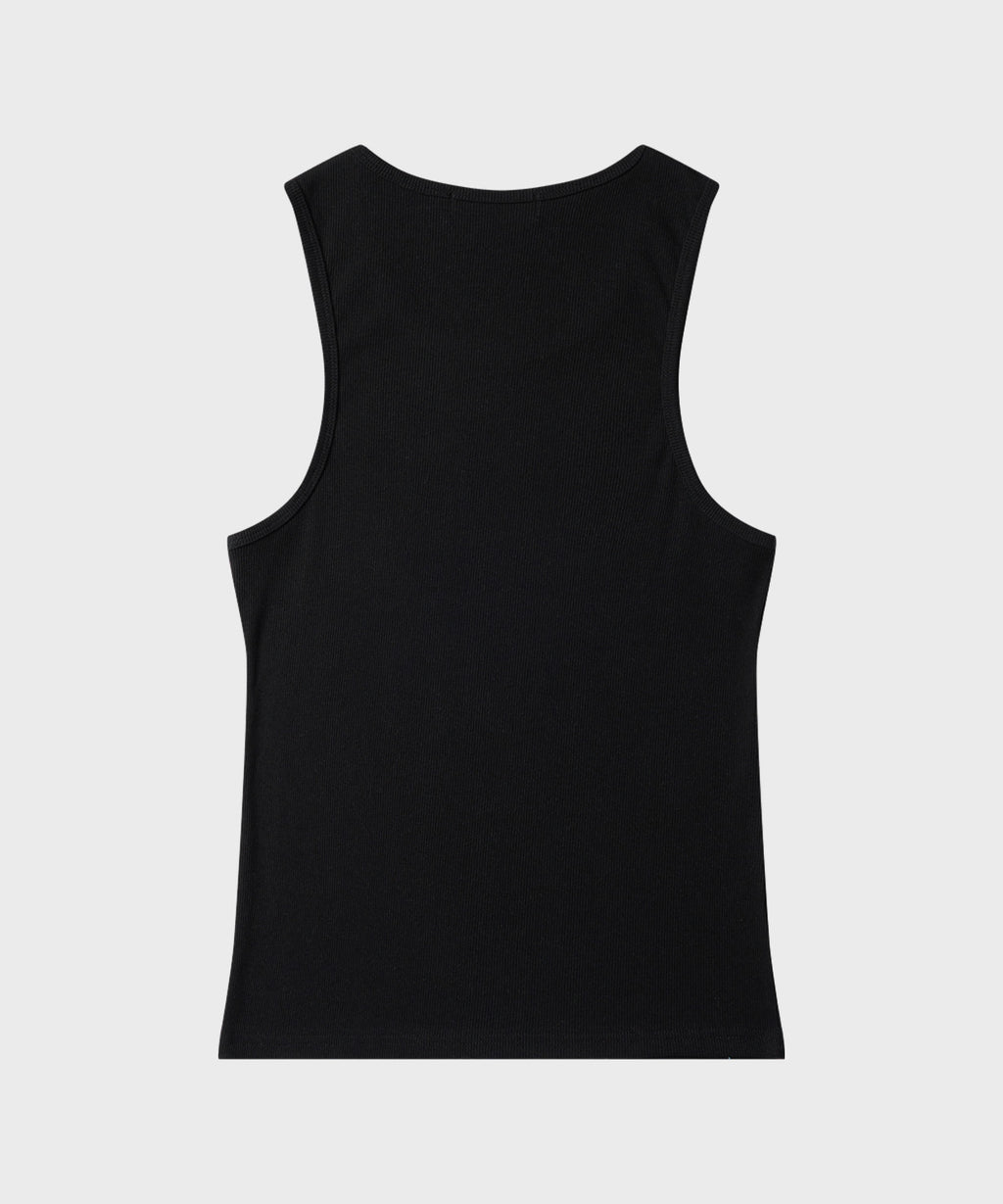 Essential Ribbed Sleeveless [Black]