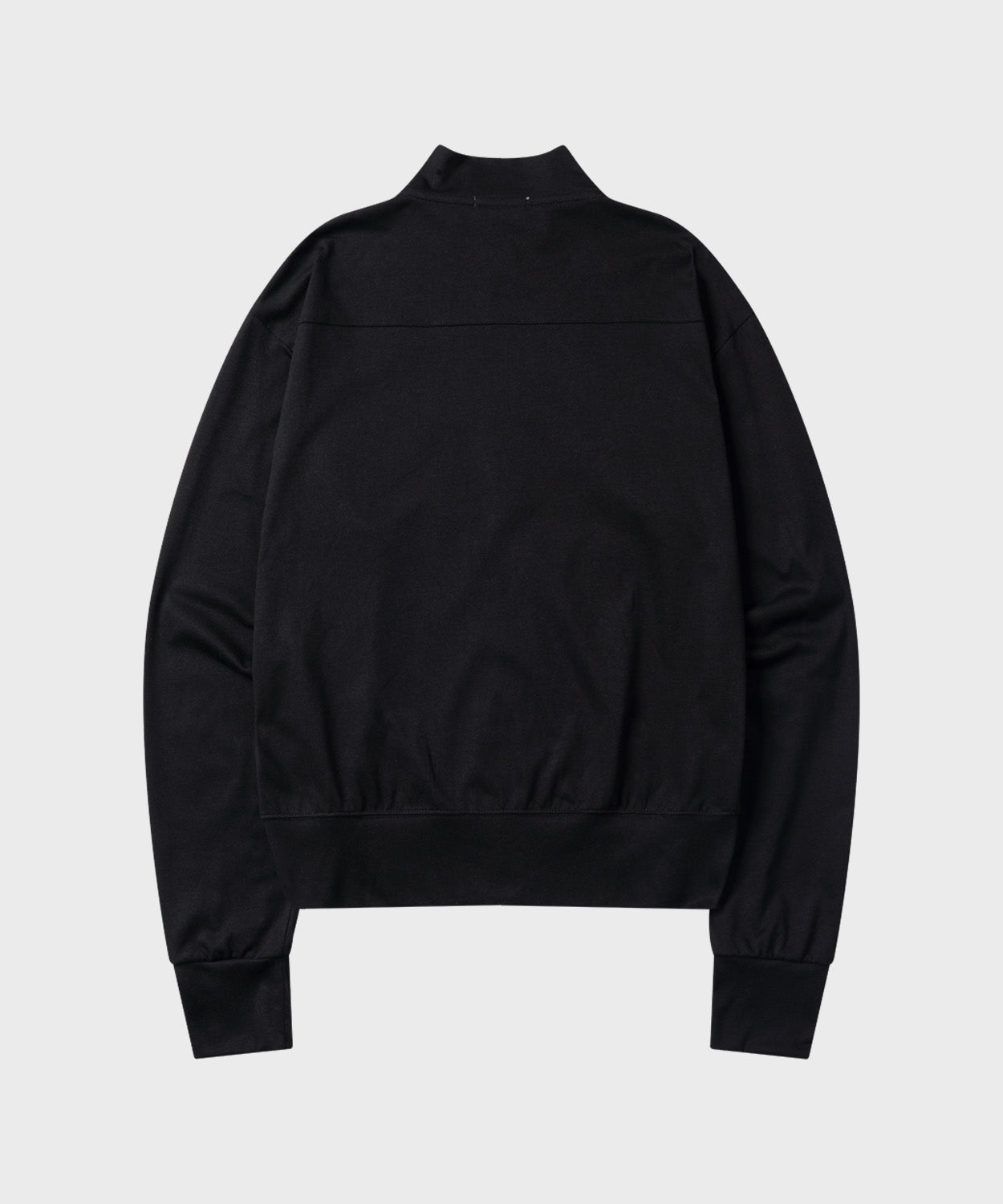 Slim Fit Light Jersey Zip-Up [Black]