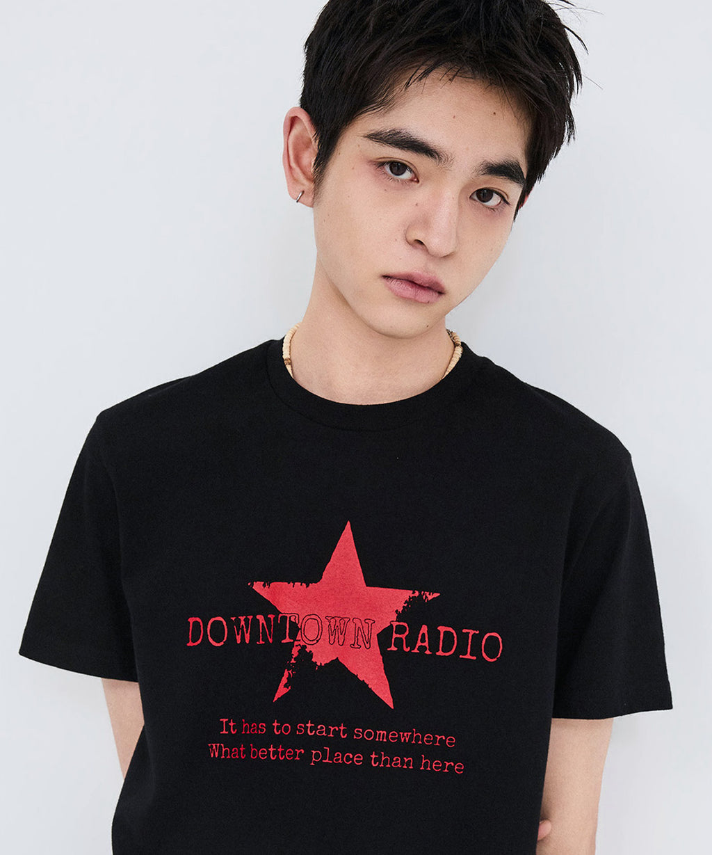 Vintage Star Graphic T-Shirt [Black]