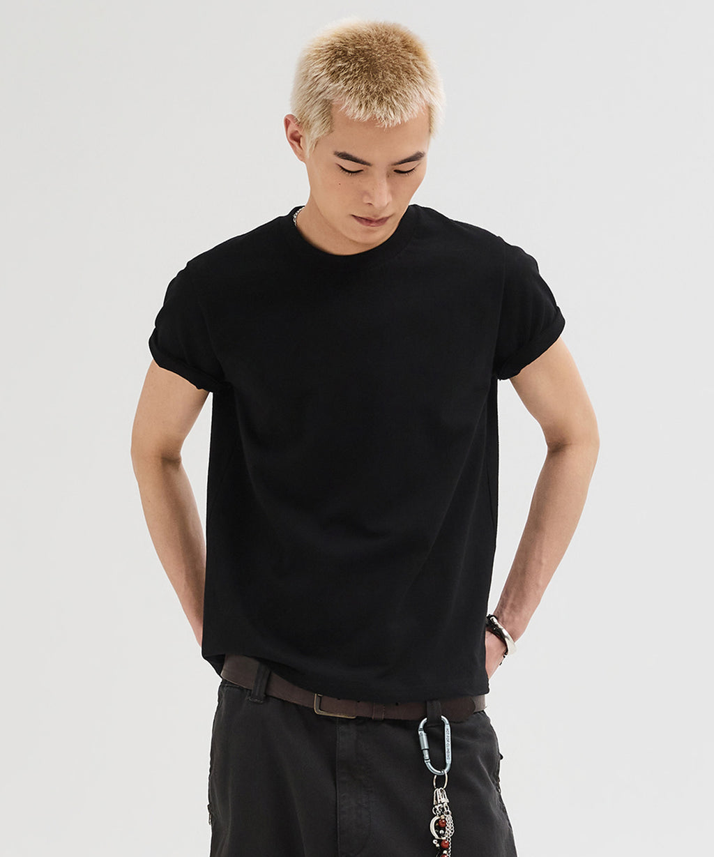 90s Vintage Fit Washed T-Shirt [Black]