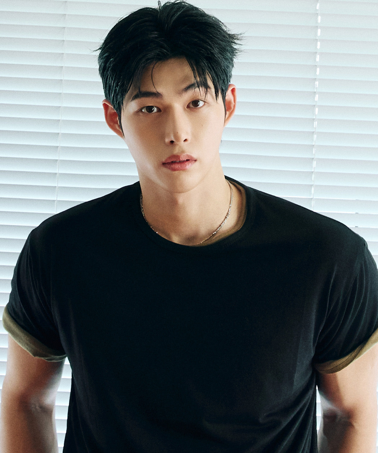 Soft U-Neck Inner T-Shirt [Black]