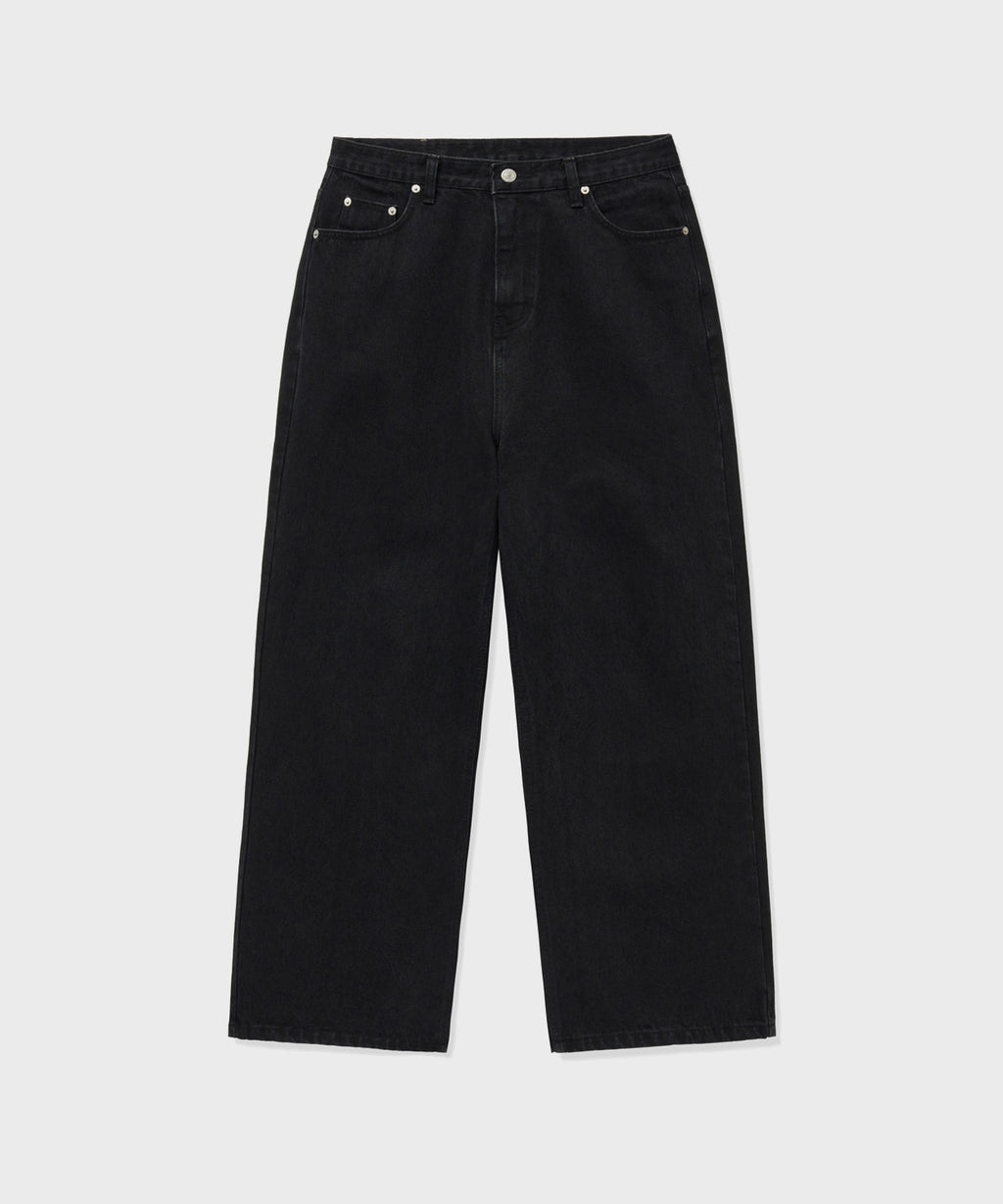 Everyday Wide Denim Pants [Black]