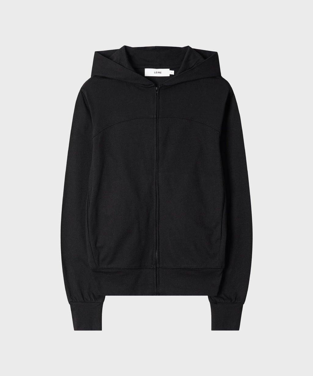 Slim Fit Hoodie Zip-Up [Black]