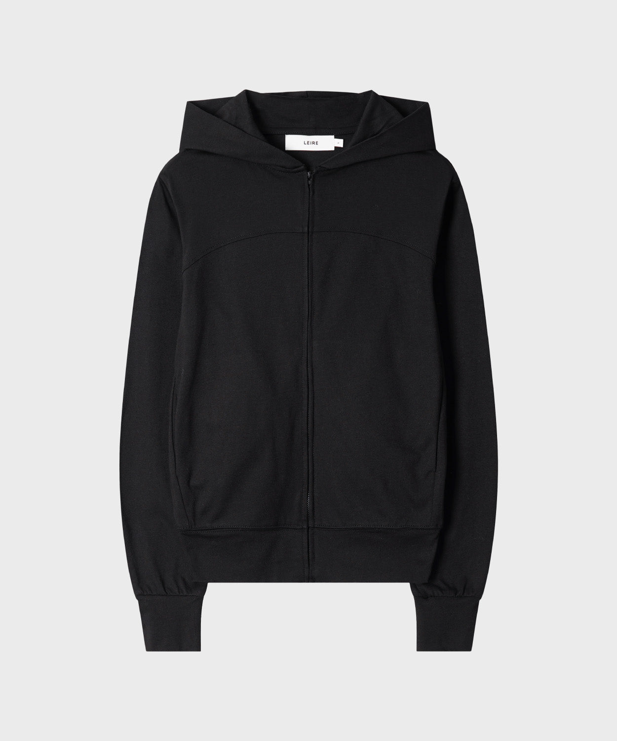 Slim Fit Hoodie Zip-Up [Black]