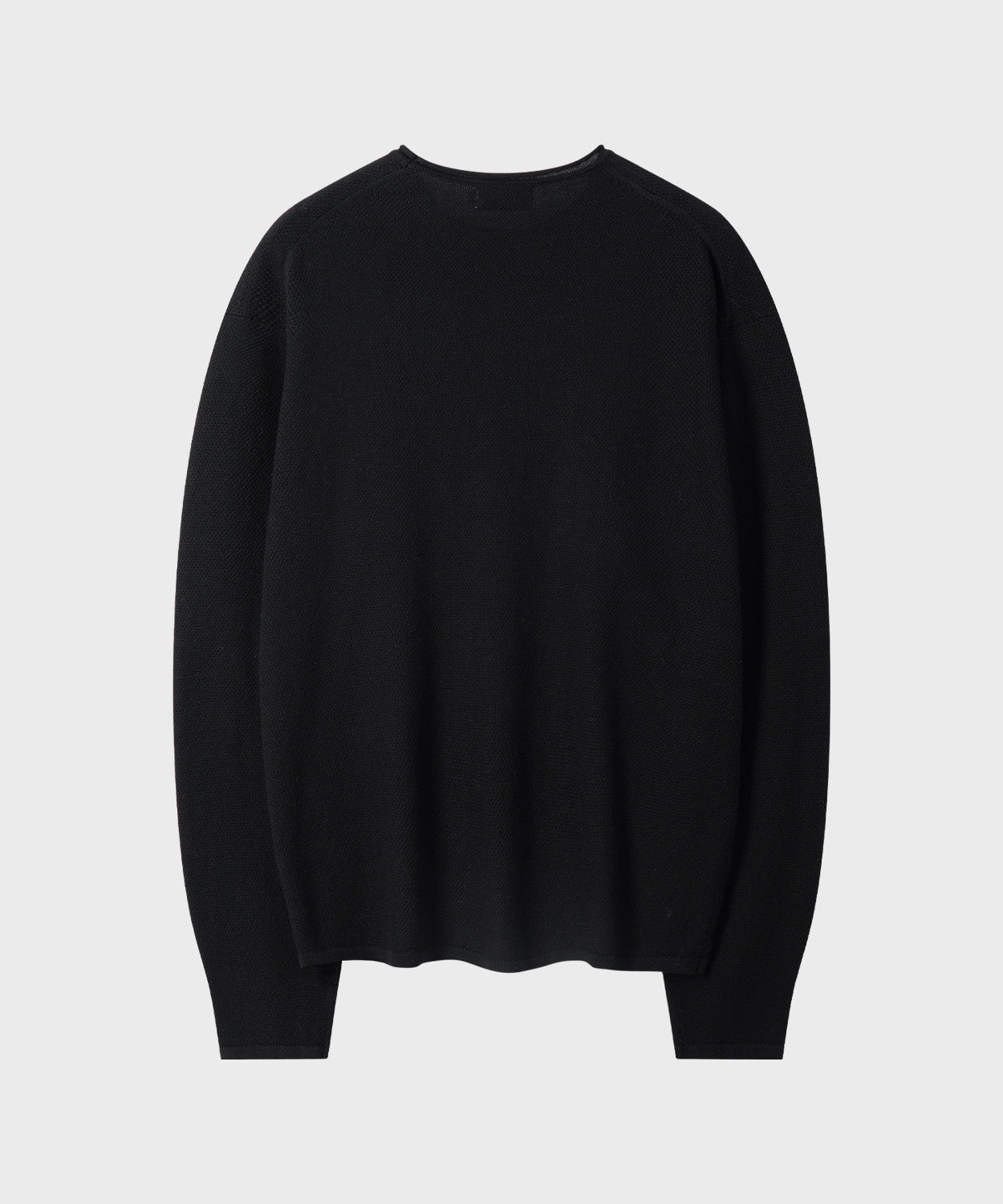 Cut-Off Texture Knit [Black]