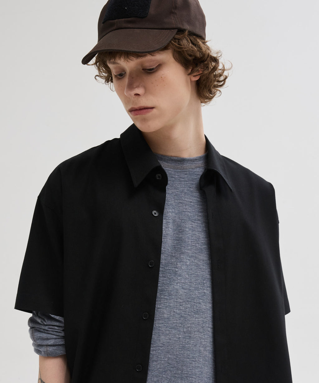 Summer Crop Short Sleeve Shirt [Black]
