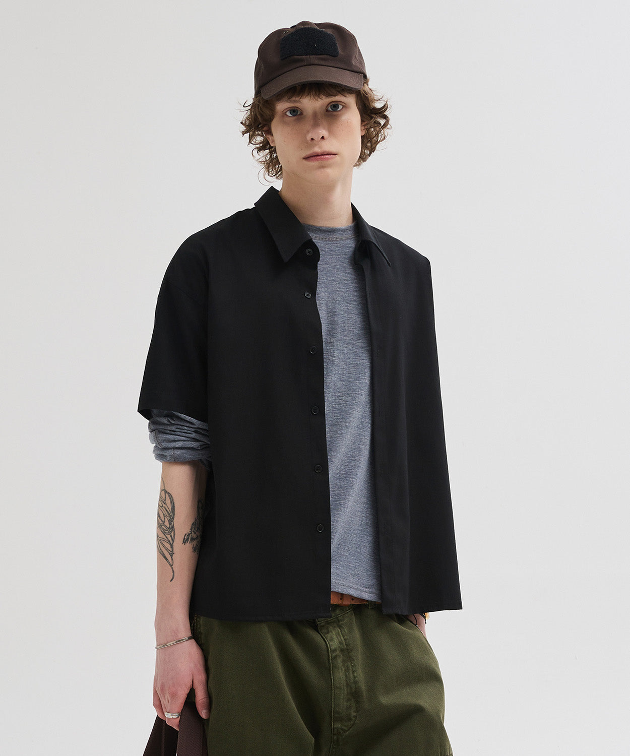 Summer Crop Short Sleeve Shirt [Black]