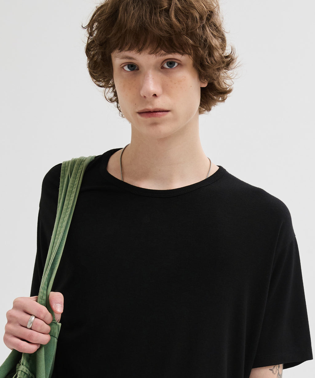 Soft U-Neck Inner T-Shirt [Black]