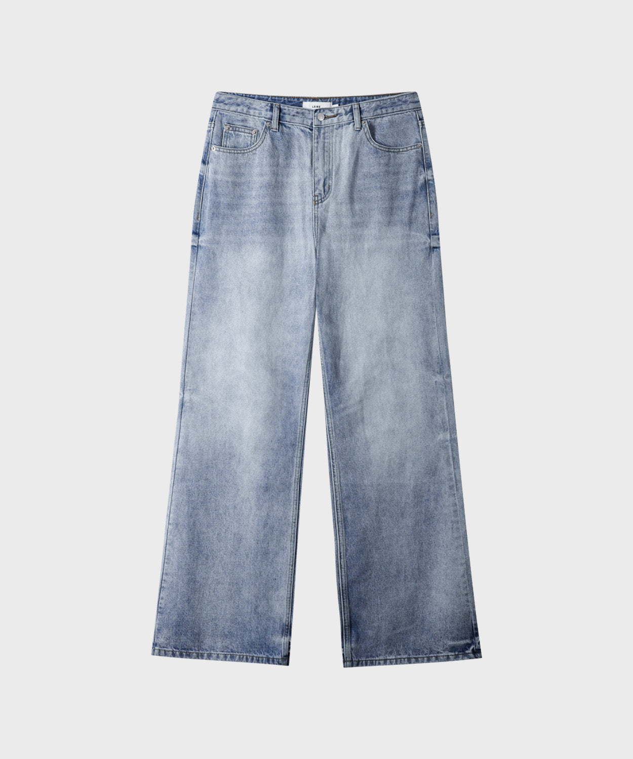 Flare Washed Denim Pants [Blue]