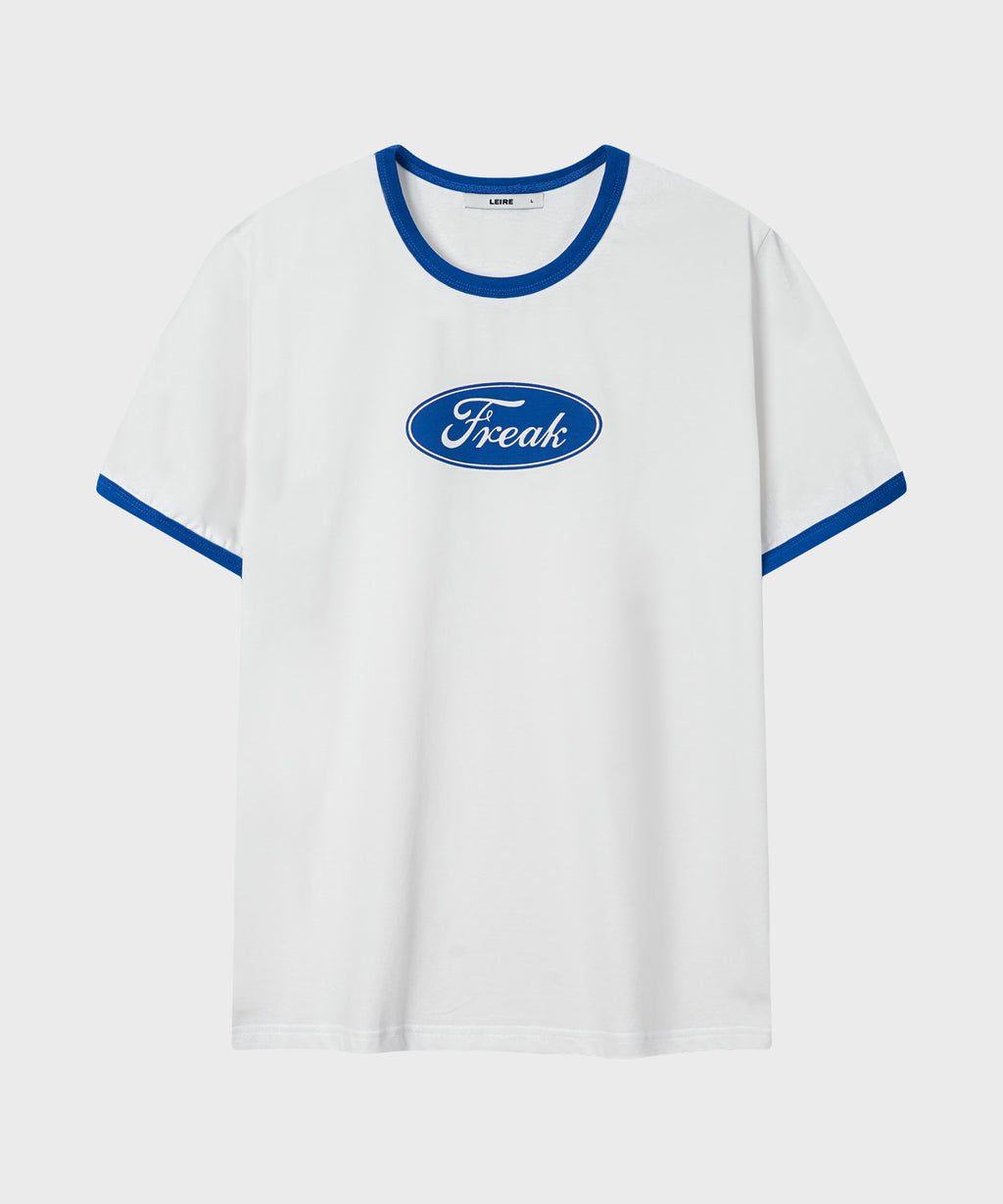 Ringer Point Graphic T-Shirt [Blue]