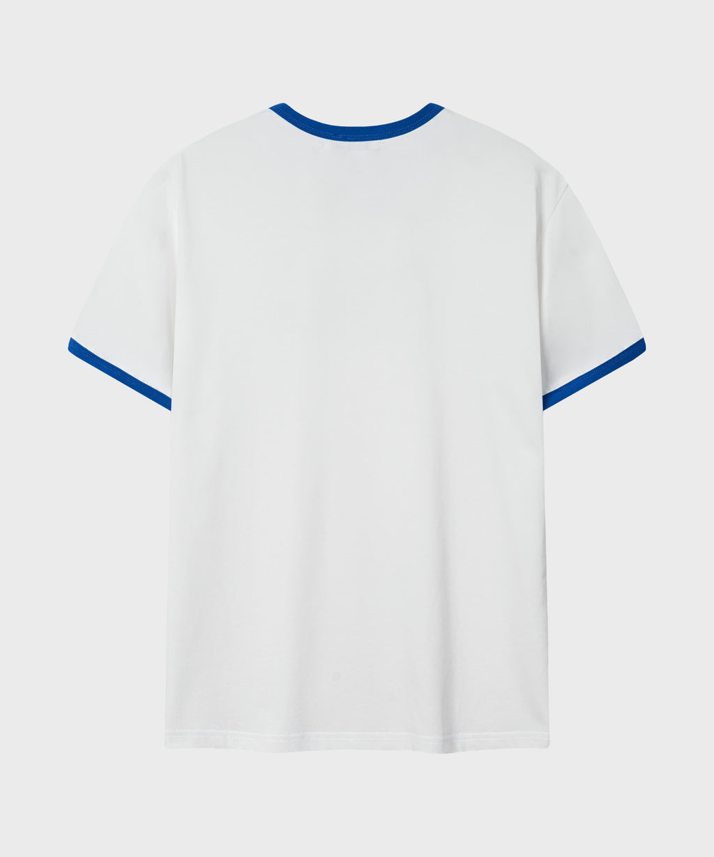 Ringer Point Graphic T-Shirt [Blue]