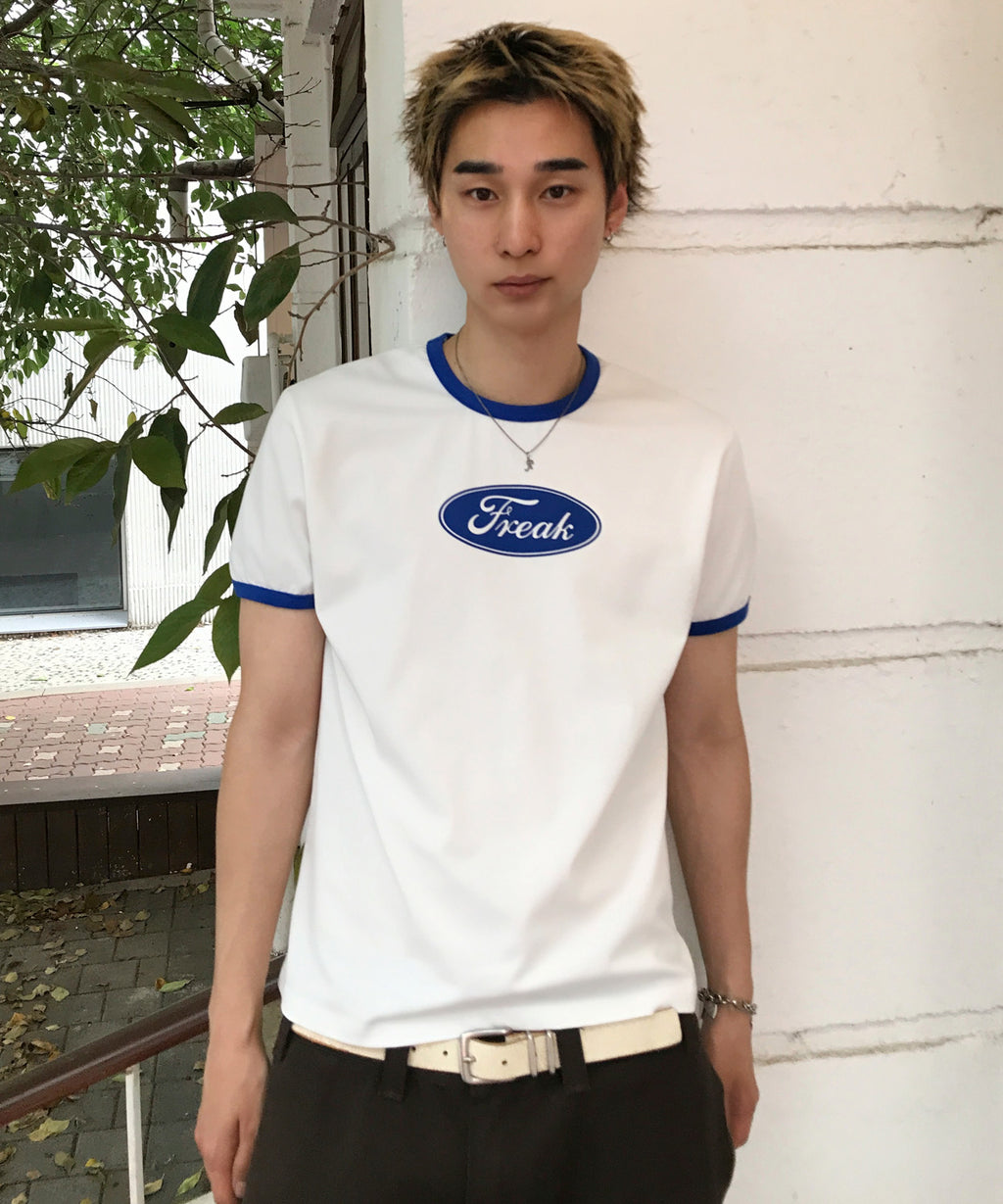Ringer Point Graphic T-Shirt [Blue]