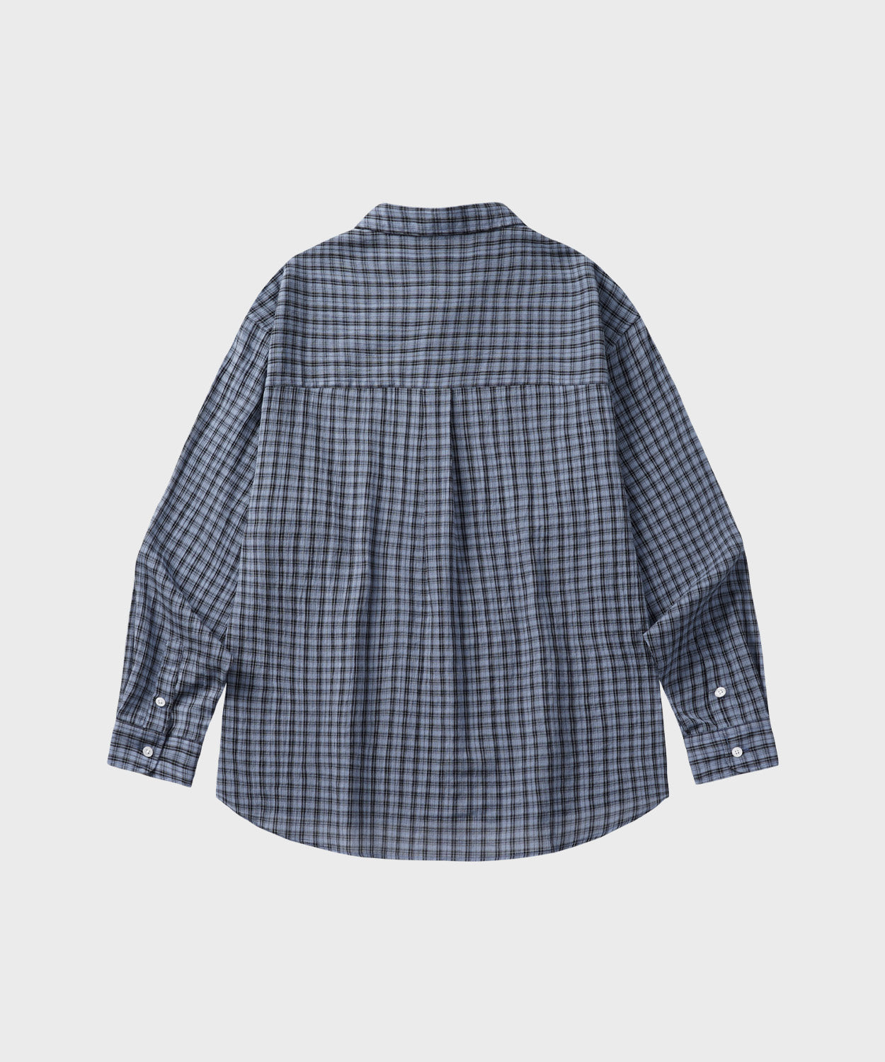 Essential Seersucker Check Shirt [Blue]