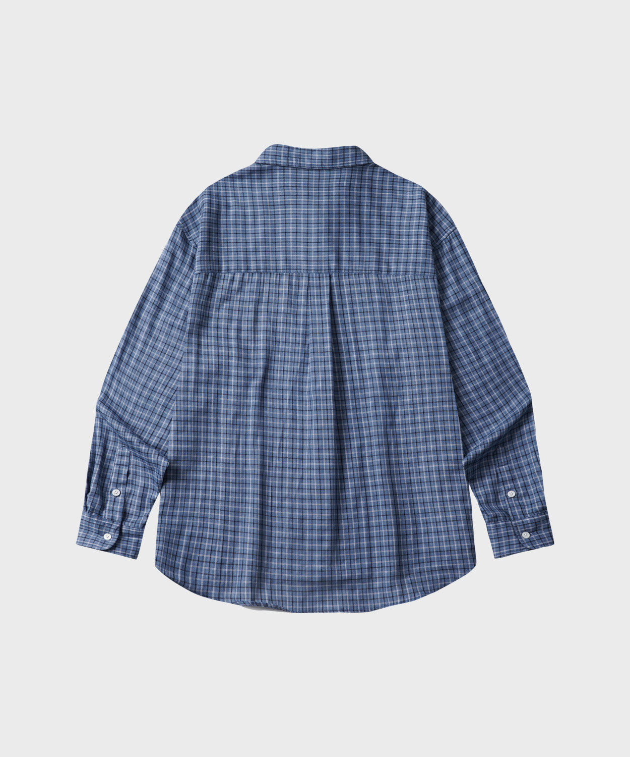 Double Layer Check Shirt [Blue]
