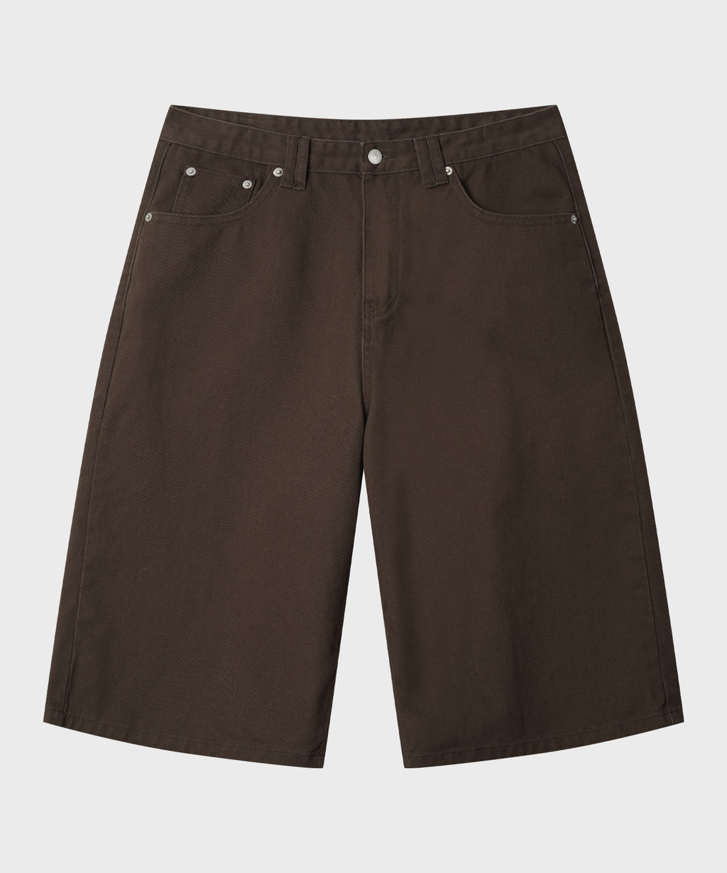 Everyday Bermuda Denim Shorts [Brown]