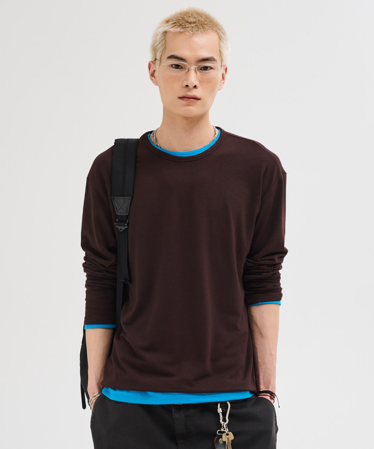 Soft Round Long Sleeve T-Shirt [Brown]