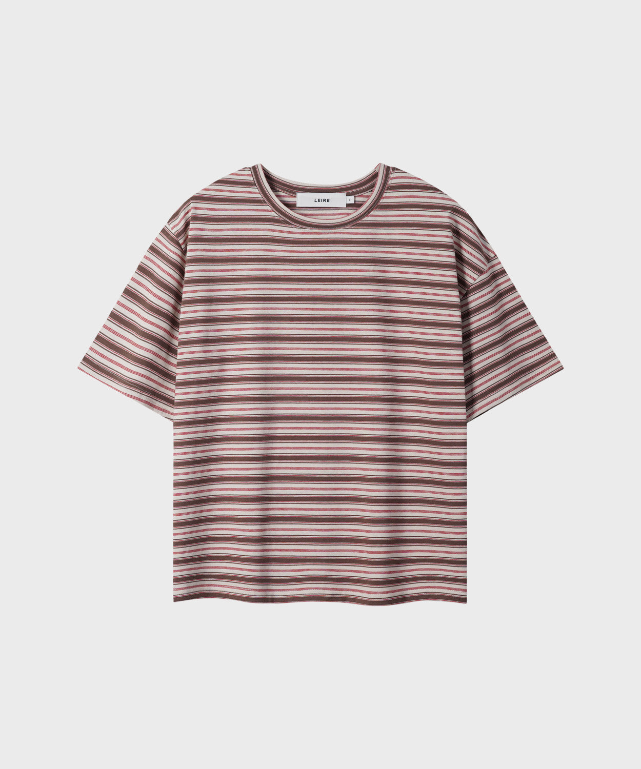 Essential Stripe Crop T-Shirt [Brown]