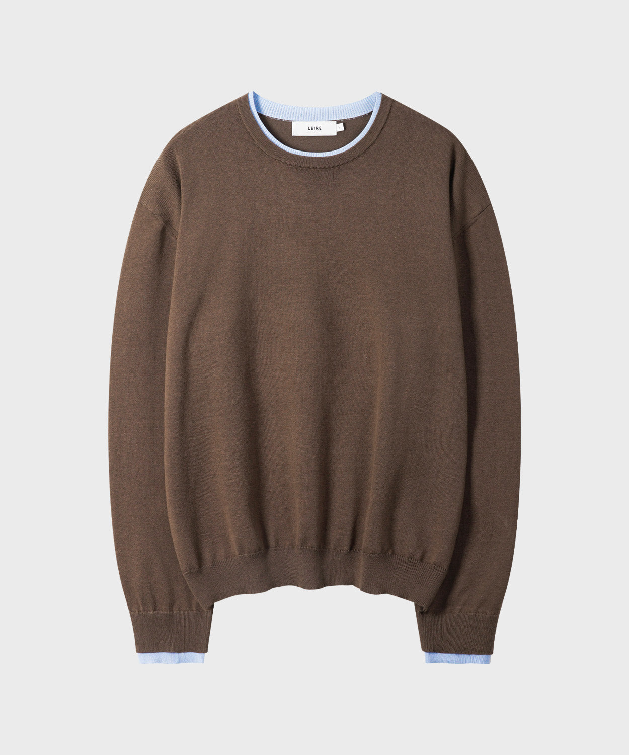 Soft Layer Round Knit [Brown]