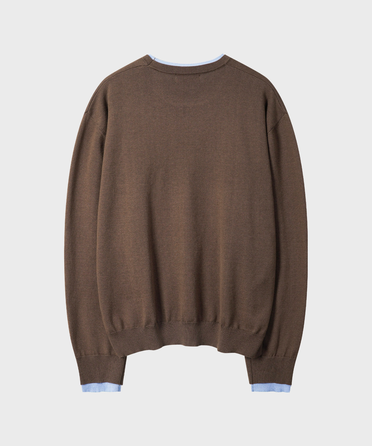 Soft Layer Round Knit [Brown]
