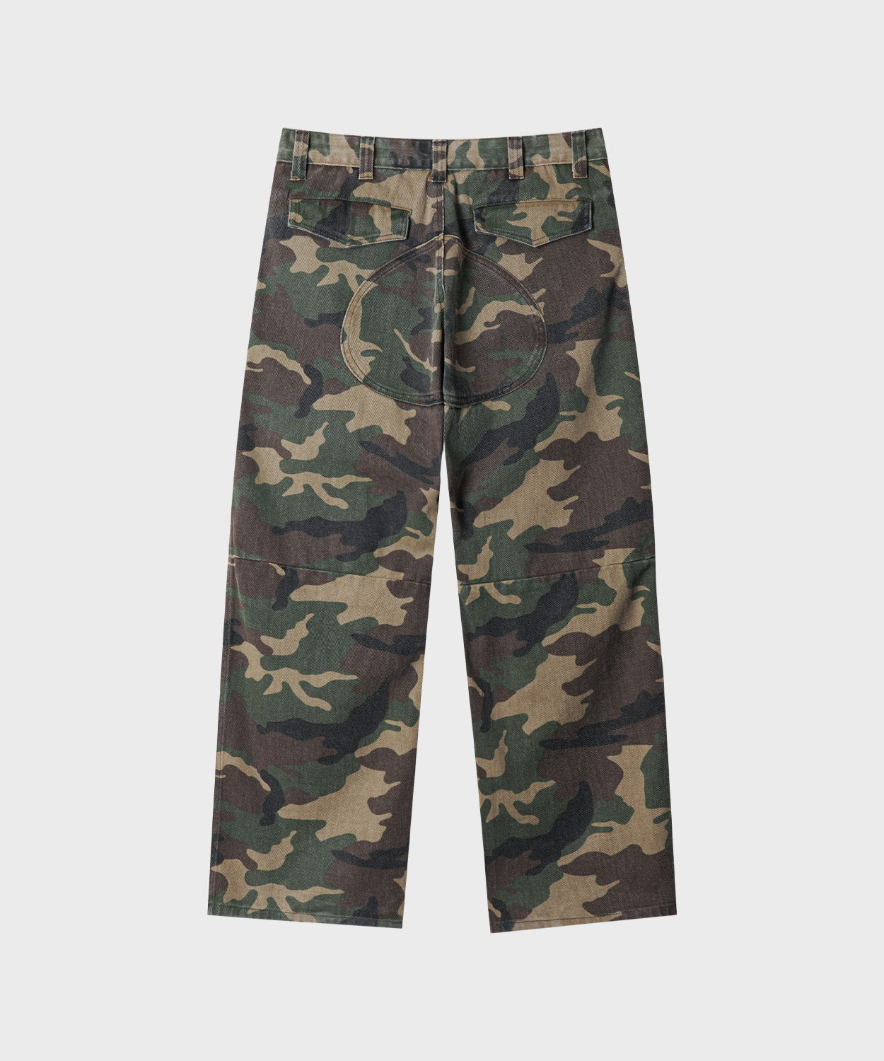 Side Zipper Garment Dyed Cargo Pants [Camouflage]