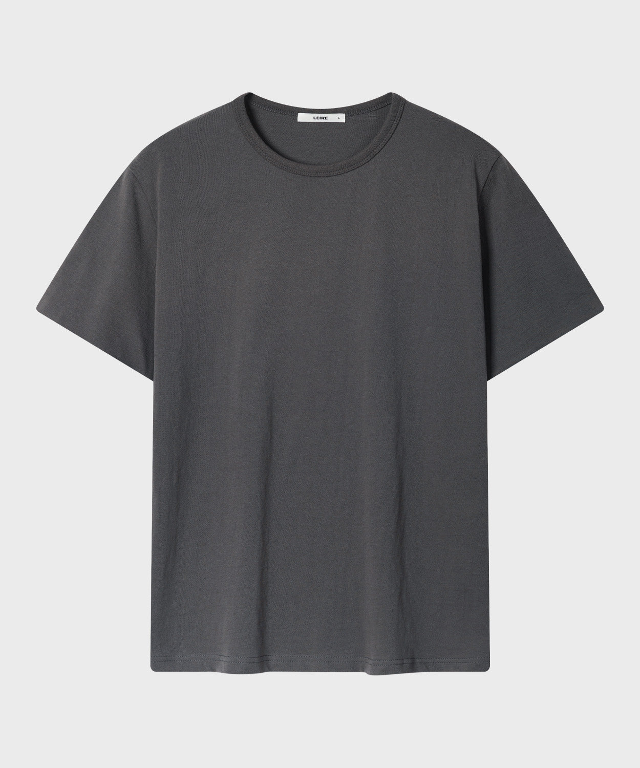 Stripe Layered Roll-Up T-Shirt [Charcoal]