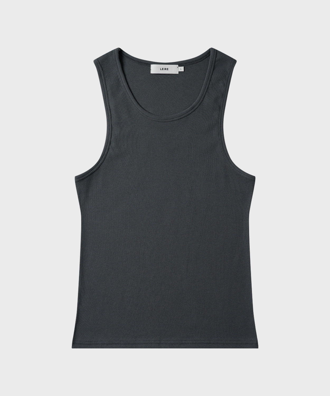 Essential Ribbed Sleeveless [Charcoal]