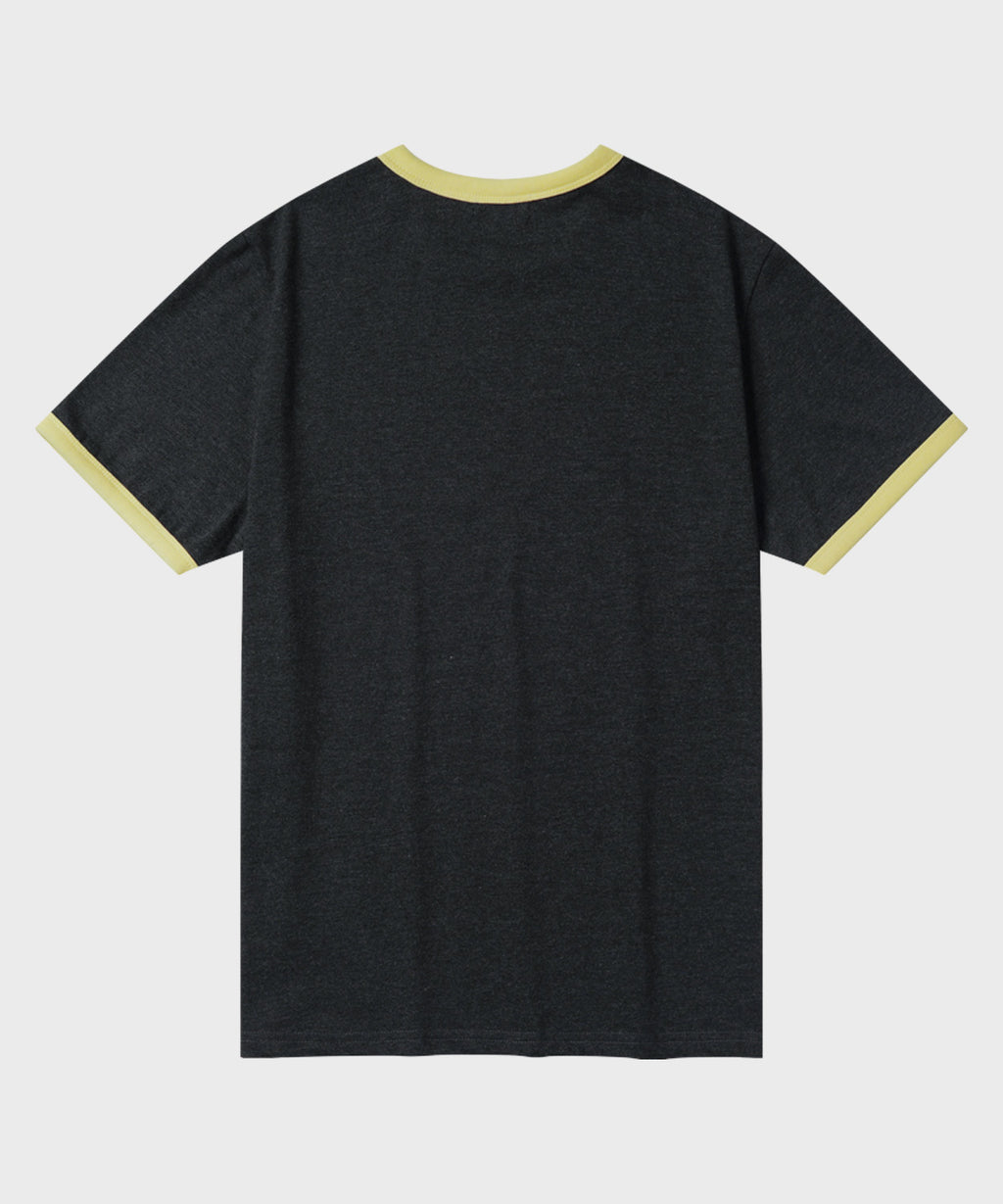 Essential Ringer Color-Block T-Shirt [Charcoal]
