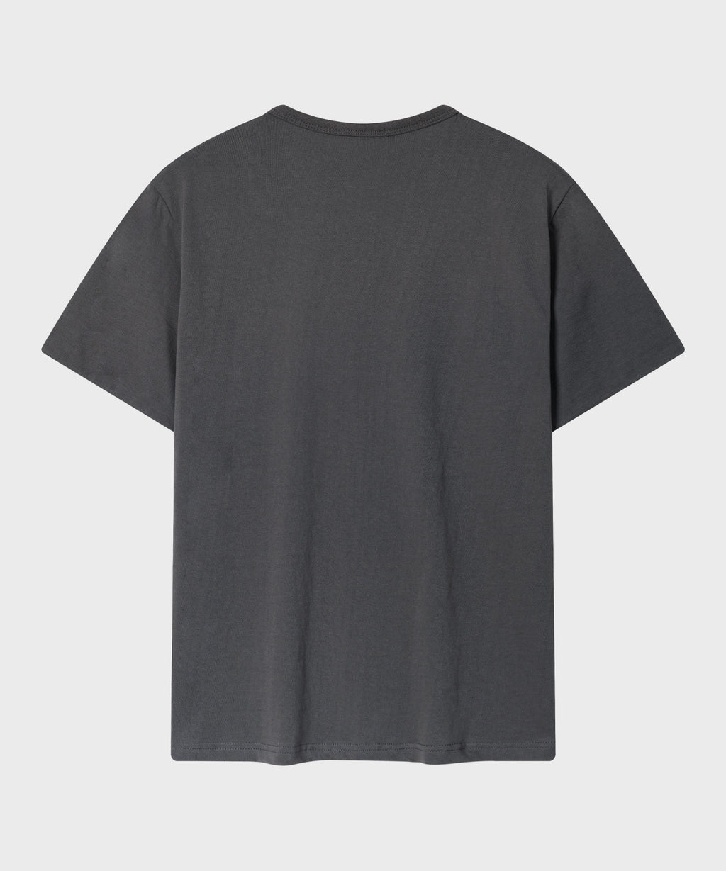 Color Layered Roll-Up T-Shirt [Charcoal]