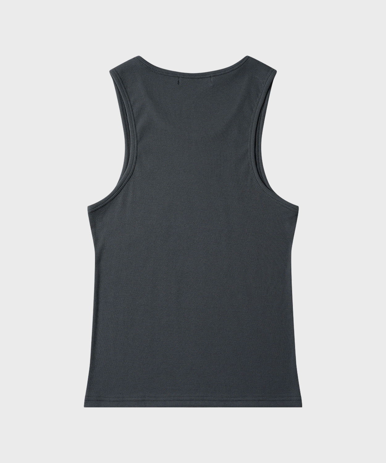 Essential Ribbed Sleeveless [Charcoal]