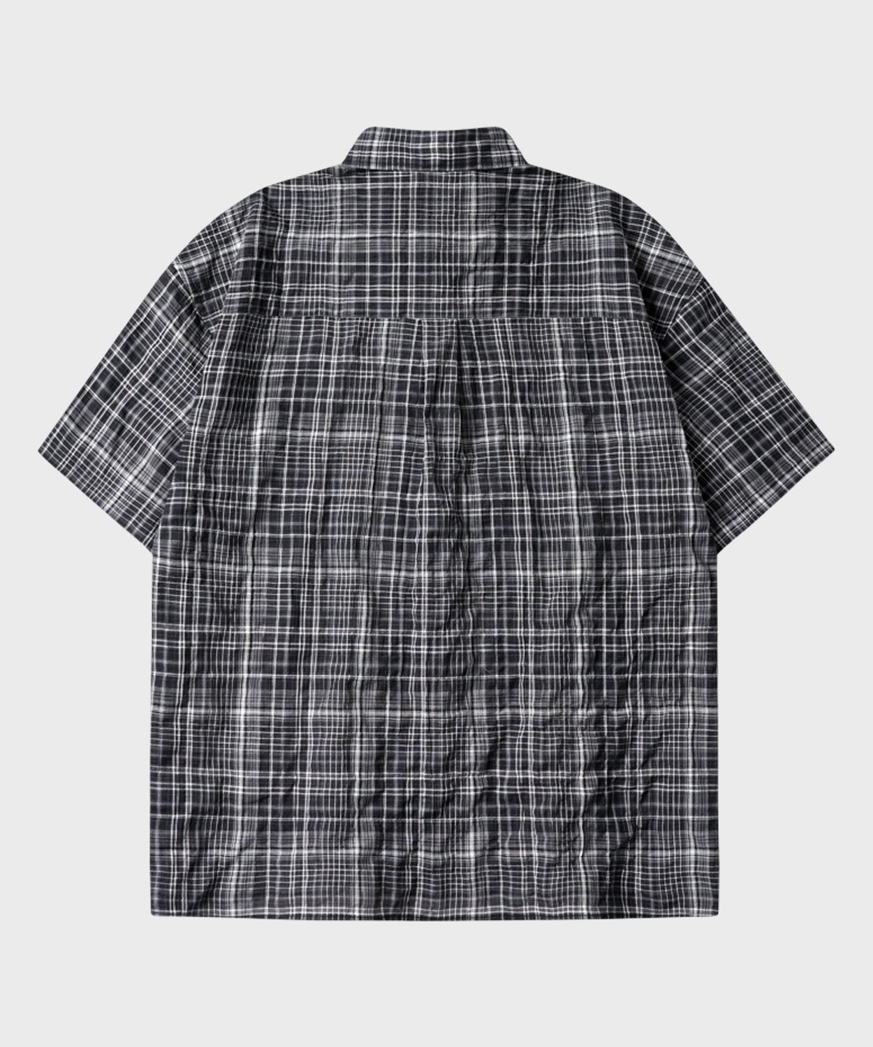 Vintage Wrinkle Check Short Sleeve Shirt [Charcoal]