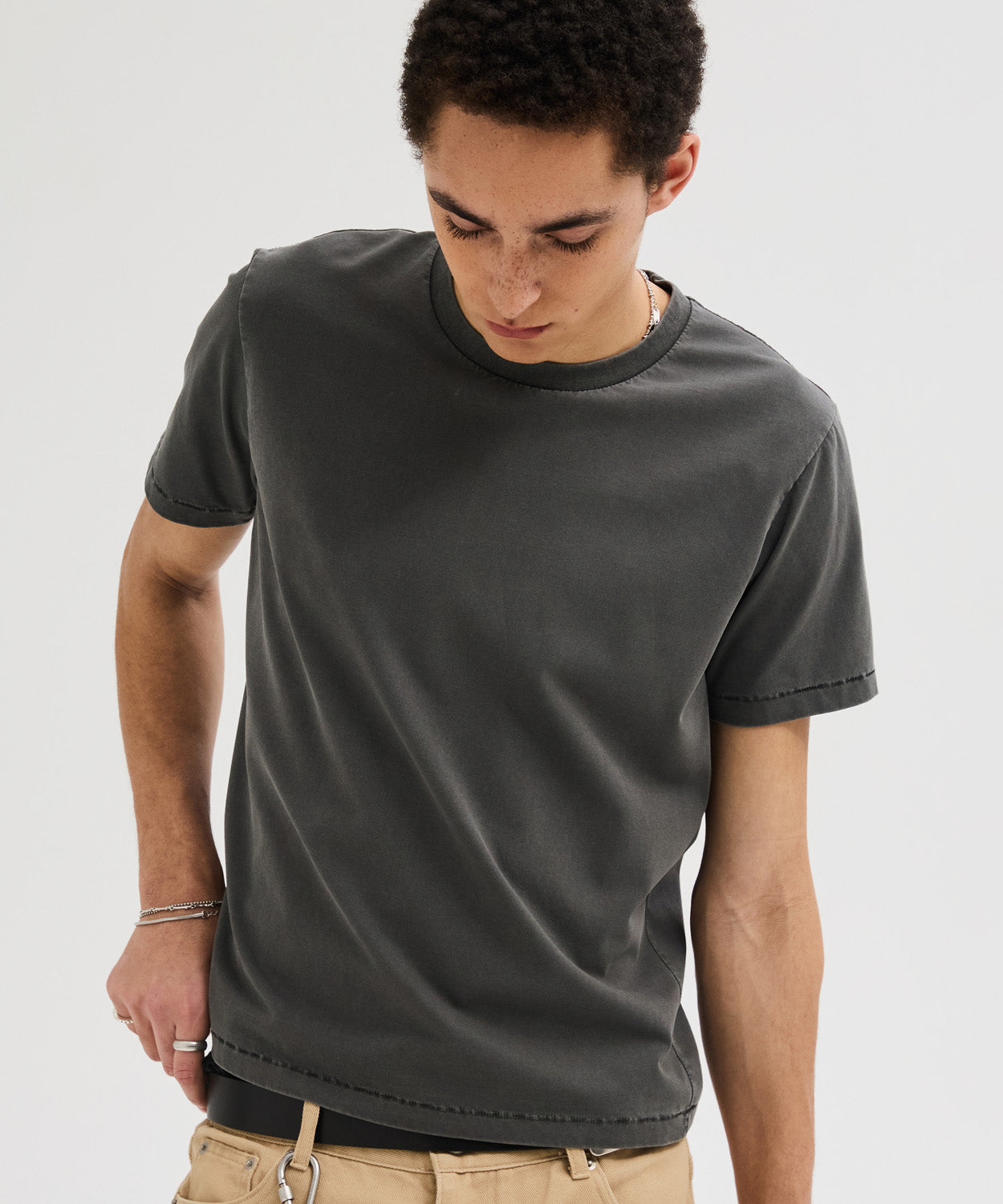 90s Vintage Fit Pigment T-Shirt [Charcoal]