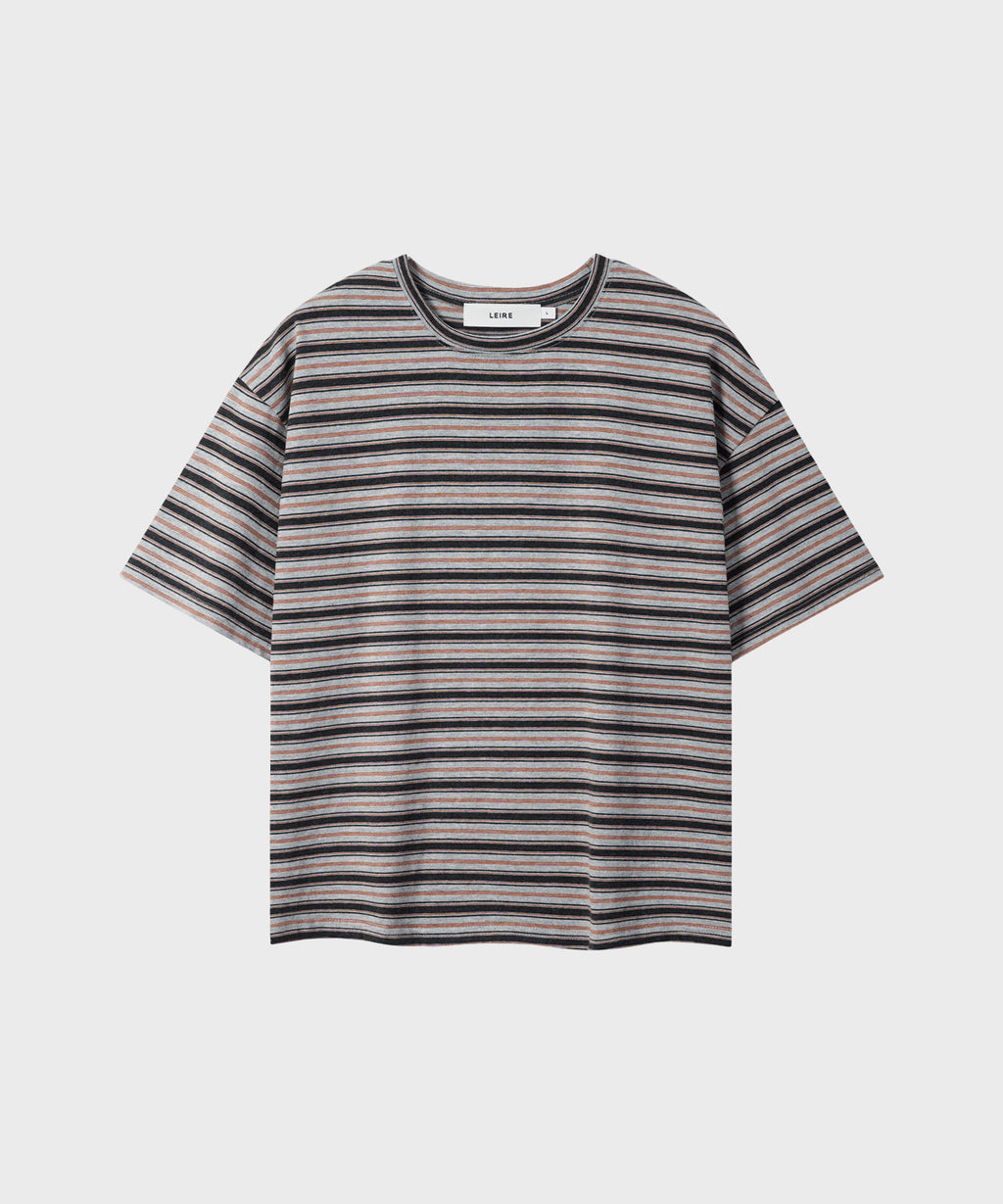 Essential Stripe Crop T-Shirt [Charcoal]