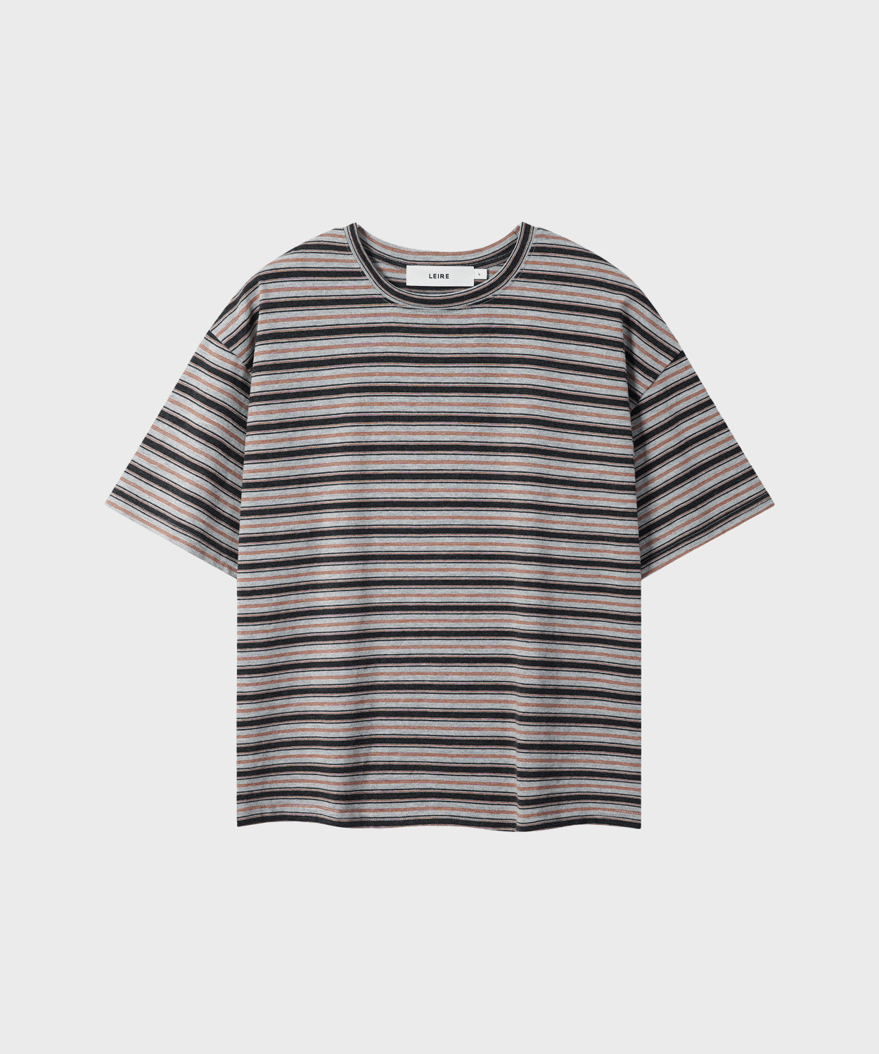 Essential Stripe Crop T-Shirt [Charcoal]