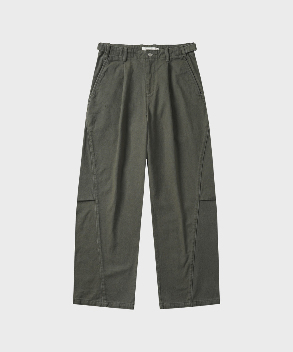 Curved Bijou Washed Pants [Charcoal]