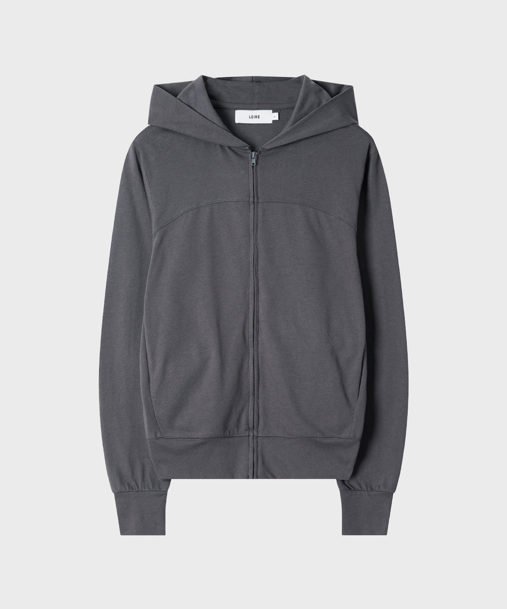 Slim Fit Hoodie Zip-Up [Charcoal]