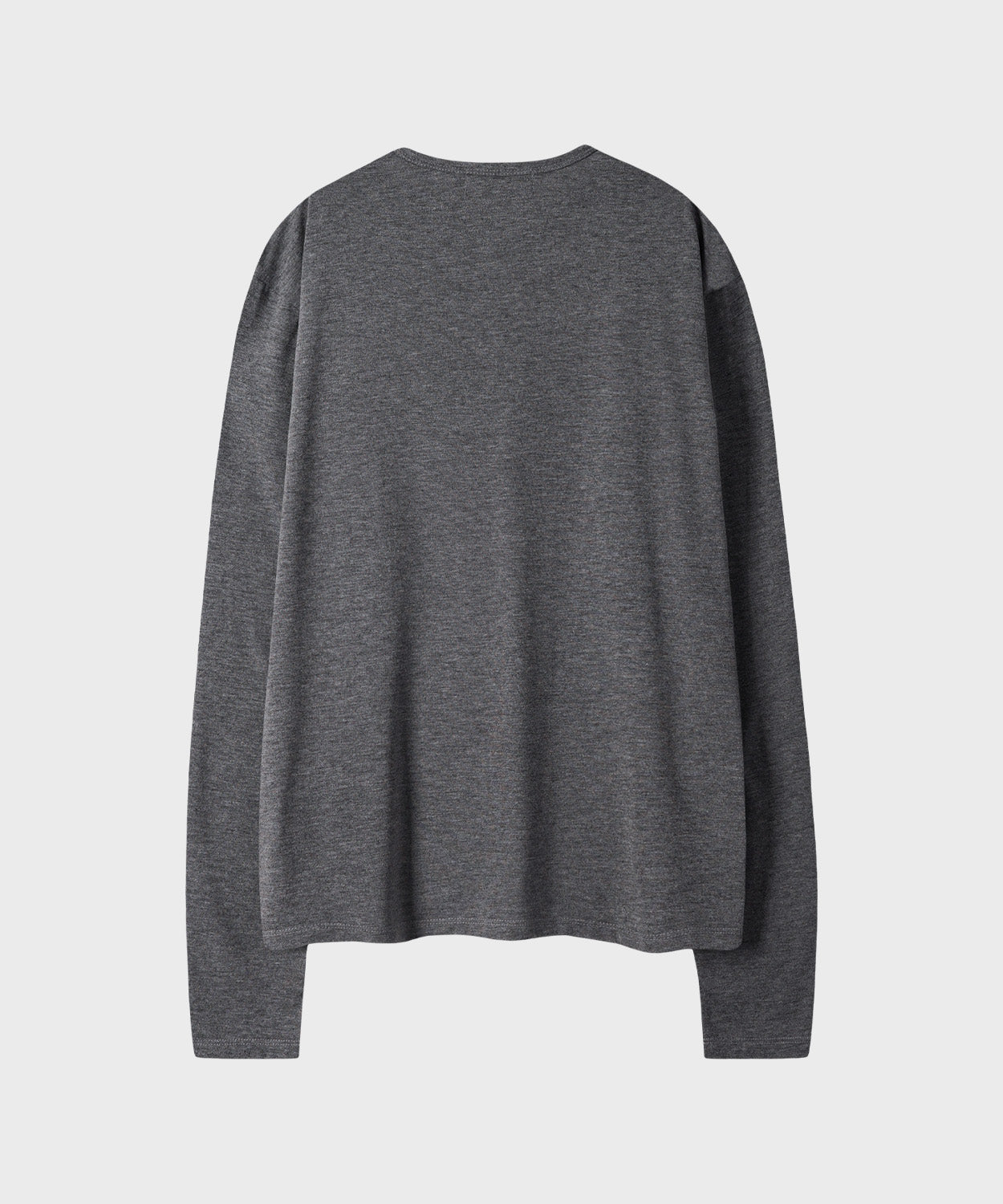 Soft Henley Neck Long Sleeve T-Shirt [Charcoal]