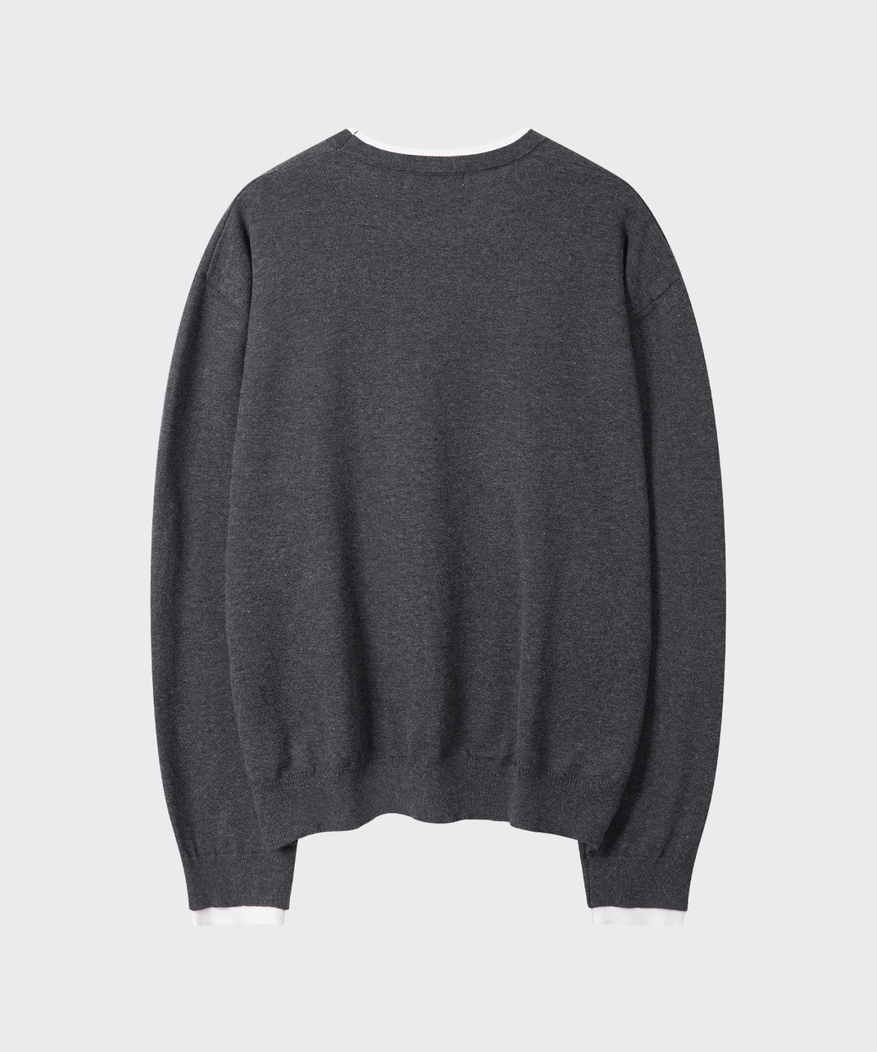 Soft Layer Round Knit [Charcoal]