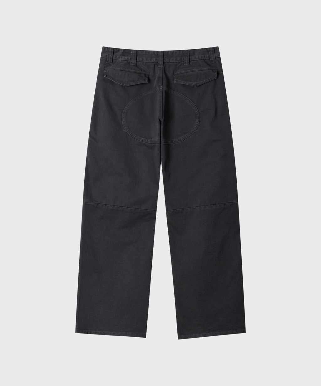 Side Zipper Garment Dyed Cargo Pants [Charcoal]