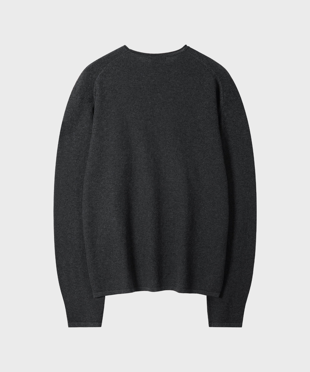 Cut-Off Texture Knit [Charcoal]