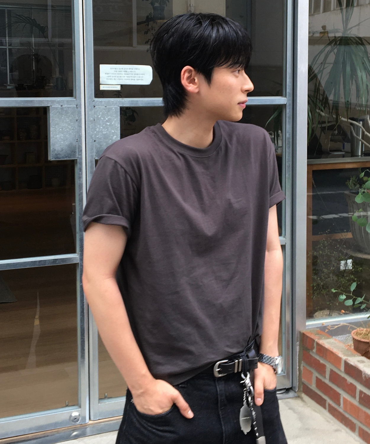 Essential Crop T-Shirt [Charcoal]